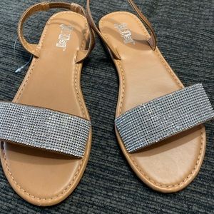 Sparkly flat sandals